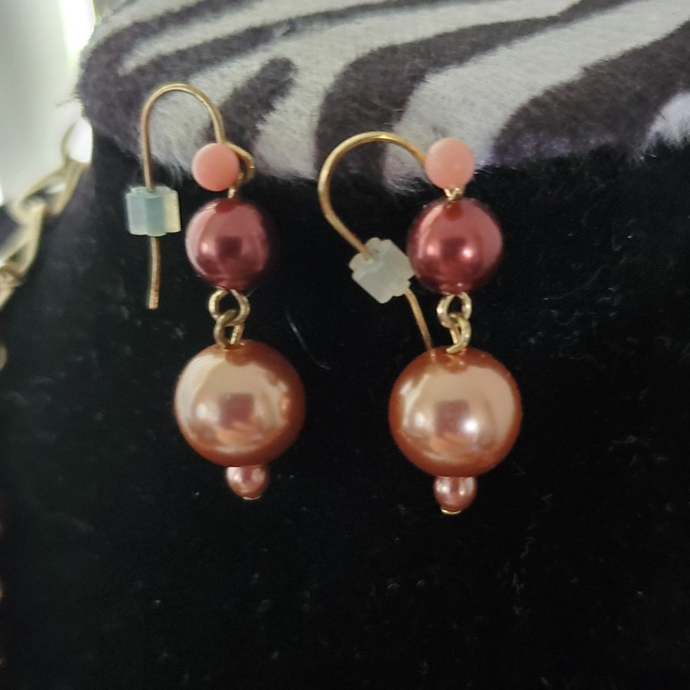 Beautiful Brown Tones Beaded Statement Necklace &… - image 6